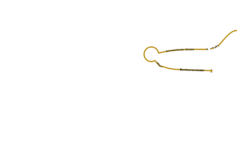 Zur Alten Universitätsdruckerei in Würzburg aus Richtung Kassel